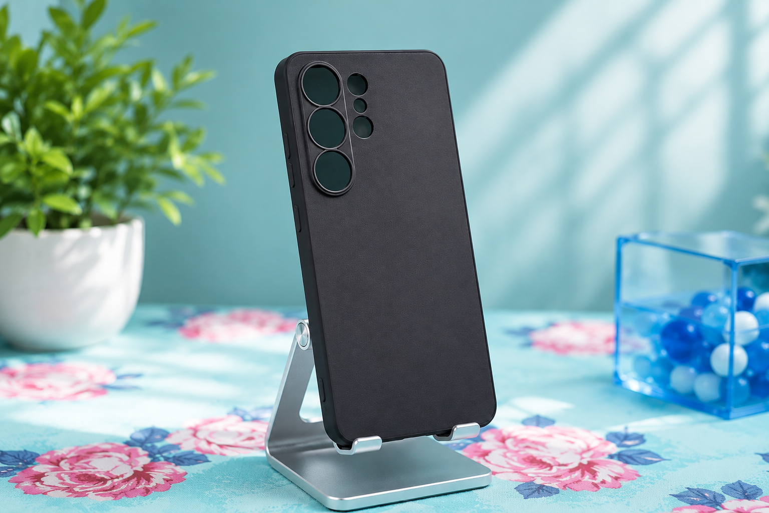 Premium Matte Black Camera Protection Case for Samsung Galaxy