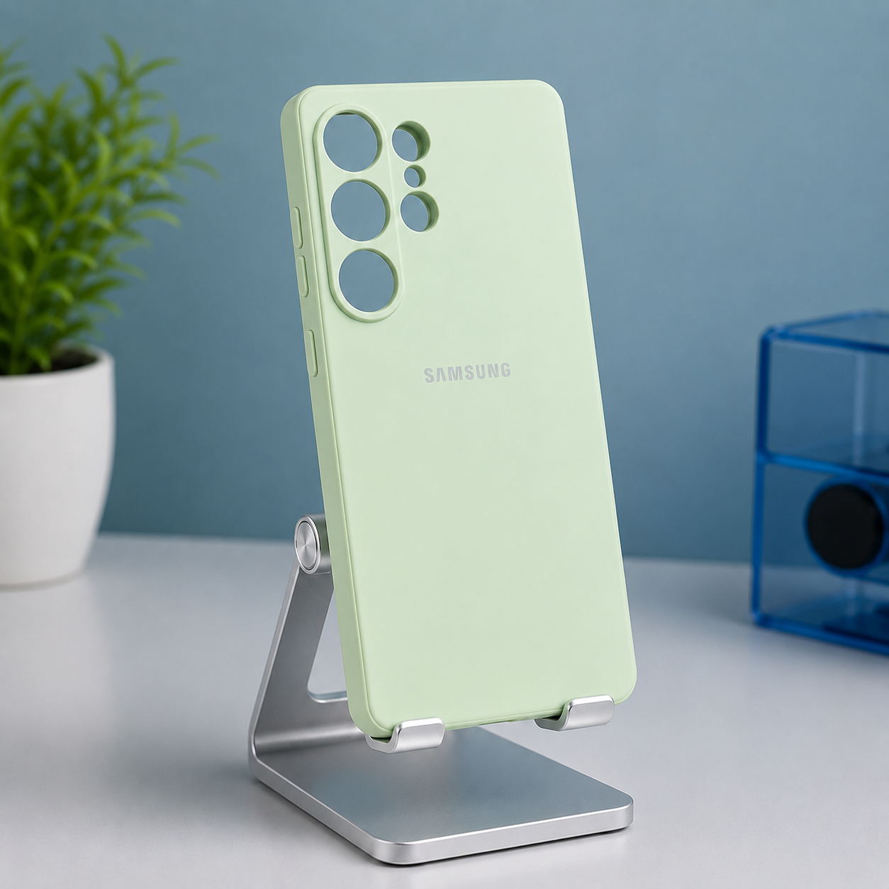 Premium Light Green Silicone Samsung Case